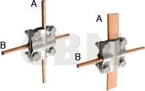 Cruciform Clamp Tape to Wire; Stainless Steel; M9