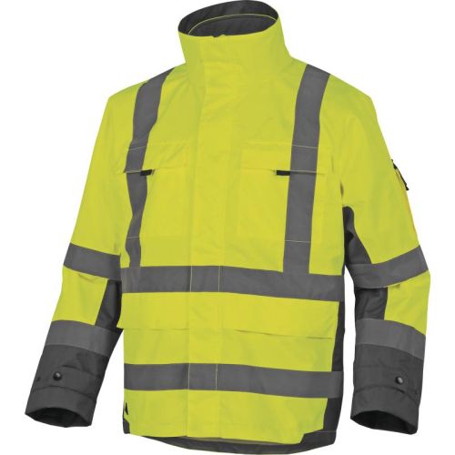 DeltaPlus Tarmac-Hv Pu Coated Oxford Polyester 4 in 1 Parka