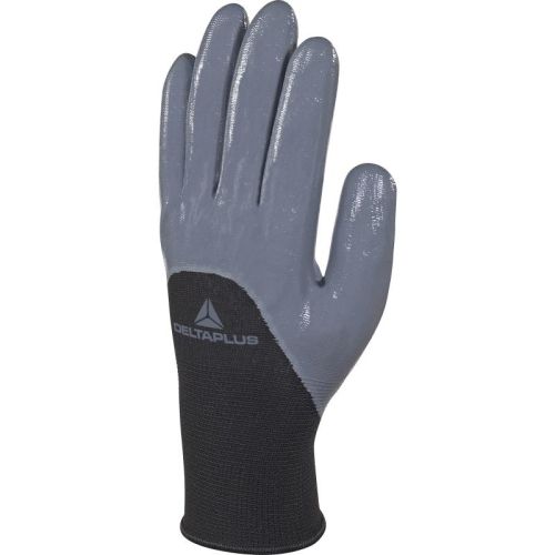 DeltaPlus VE715-Polyester Knitted Glove- Nitrile Coating on Palm Fingers and Hlaf Back