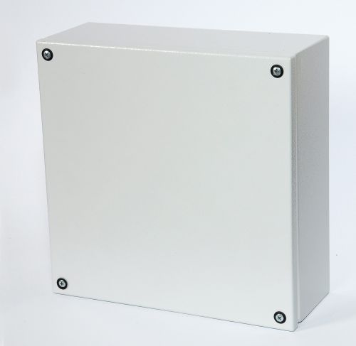 HOFFMAN MSC150150120PE GL66 MILD STEEL 150 x 150 x 120mm SCREW COVER WITH WALL MOUNTING PLATE ENCLOSURE