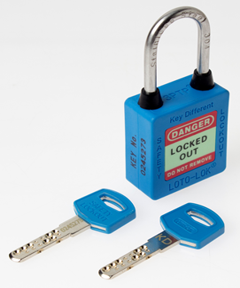 3-PTP (Three Point Traceability Padlock). Color: BLUE. Stainless Steel (SS304 Grade).
 3PTPBKDR40