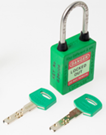 3-PTP (Three Point Traceability Padlock). 
Color: GREEN. Stainless Steel (SS304 Grade) 3PTPGKDMKR40