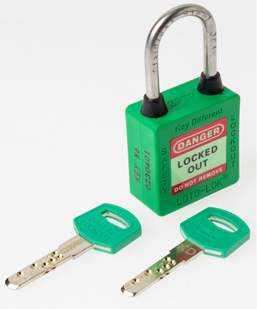 3-PTP (Three Point Traceability Padlock).</br>
Color: GREEN. Stainless Steel (SS304 Grade) 3PTPGKDR40