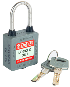 3-PTP (Three Point Traceability Padlock).</br> 
Color: GREY. Stainless Steel (SS304 Grade) 3PTPGYKDR40