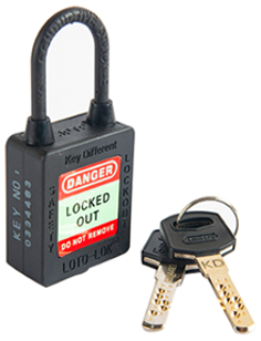 3-PTP (Three Point Traceability Padlock) Color: BLACK. DUAL PURPOSE 3PTPNKDN40