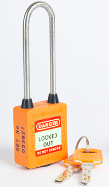 3-PTP (Three Point Traceability Padlock). 
Color: ORANGE. Stainless Steel (SS304 Grade) 3PTPOKDMKL80