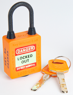 3-PTP (Three Point Traceability Padlock) ORANGE. DUAL PURPOSE 3PTPOKDMKN40