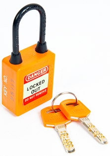 3-PTP (Three Point Traceability Padlock) Color: ORANGE. DUAL PURPOSE 3PTPOKDN40