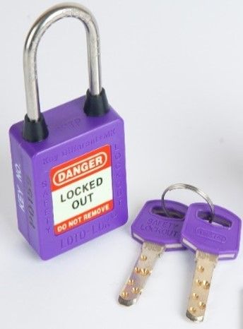 3-PTP (Three Point Traceability Padlock).</br> 
Color: PURPLE. Stainless Steel (SS304 Grade) 3PTPPKDMKR40