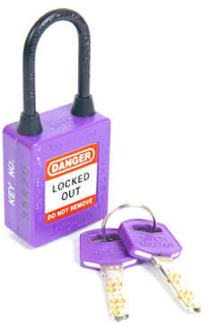 3-PTP (Three Point Traceability Padlock) Color: PURPLE. DUAL PURPOSE 3PTPPKDN40