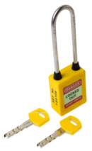 3-PTP (Three Point Traceability Padlock).</br> 
Color: YELLOW. Stainless Steel (SS304 Grade) 3PTPYKDMKL80