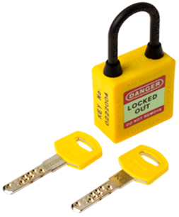 3-PTP (Three Point Traceability Padlock) Color: YELLOW. DUAL PURPOSE 3PTPYKDN40