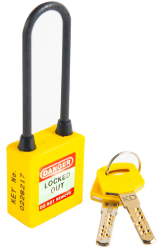 3-PTP (Three Point Traceability Padlock) Color: YELLOW. DUAL PURPOSE 3PTPYKDN80