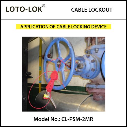 Cable Lockout - Premium Squeezer Multipurpose with Vinyl Coated Steel Cable CL‐PSM‐2MR