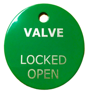 Disc - "VALVE LOCKED OPEN" CST‐VLVC‐G