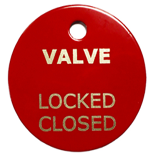 Disc - "VALVE LOCKED CLOSED" CST‐VLVC‐R