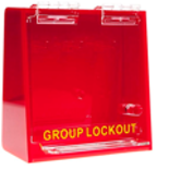 Group Lock Box - Acrylic construction with hinged door & 3 key hooks GLB‐AR3KH