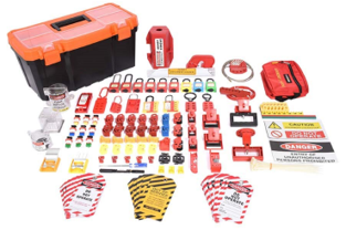 ELECTRICAL LOTO KIT PLASTIC TOOL BOX - LARGE LOKT-EPBL-204