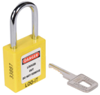 SAFETY LOCKOUT PADLOCK. Chrome Plated Steel REGULAR Shackle. Color: YELLOW.  PD-LQYLKDS38