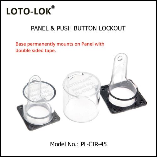 Panel Lockout - Push Button Polycarbonate material PL‐CIR‐55