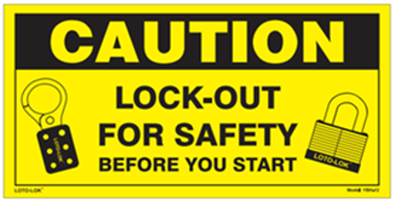 STICKER VINYL - Lockout / Tagout 
Self-Adhesive LOTO Sticker. W 300 x L 150mm.  YBH ‐ 12