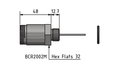 MacArtney BCR2012MTI ** Titanium Bulkhead male