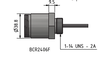 MacArtney BCR2410F Stainless steel Bulkhead female