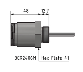 MacArtney BCR2410MAS ** Anodized aluminium Bulkhead male