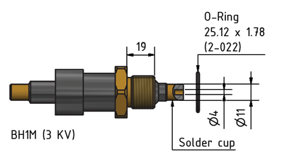 MacArtney BH1MTi (3KV) ** Power 1 contact male