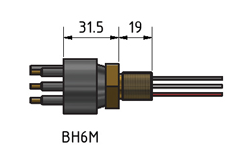 MacArtney BH10M Brass Bulkhead male