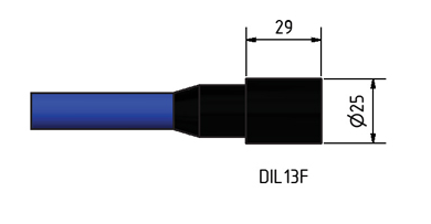 MacArtney DIL13F w/1 meter cable Data & power 13 contact female