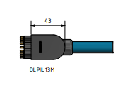 MacArtney DLPIL13M  w/1m Data 13 cable Low profile data & power 13