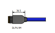 MacArtney DLPIL9M w/1m Data 8 cable contact male Low profile data & power 9