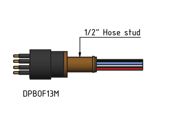 MacArtney DPBOF13MTI w/1m Cat5e Data & power 13 contact male