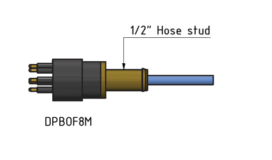 MacArtney DPBOF8MSS w/1m Cat5e Data 8 contact male