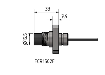 MacArtney FCR1504FAS ** Anodized aluminium Flange mount female