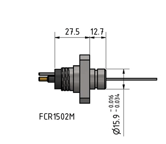 MacArtney FCR1508M Stainless steel Flange mount male