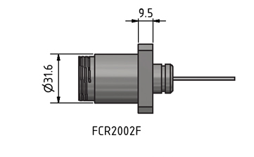 MacArtney FCR2012FTI ** Titanium Flange mount female