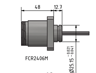 MacArtney FCR2410M Stainless steel Flange mount male