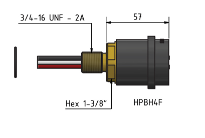 MacArtney HPBH4FTI 8 AWG ** High power 4 contact female