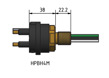 MacArtney HPBH4MTI 8 AWG ** High power 4 contact male