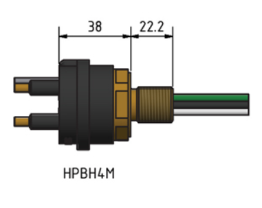 MacArtney HPBH4MTI High power 4 contact male