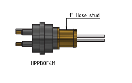 MacArtney HPPBOF4MSS 3/4" ** High power 4 contact male