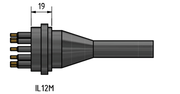 MacArtney IL12M//5 m open ended Inline male 5 m cable