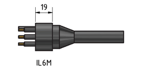 MacArtney IL10M//5 m open ended Inline male 5 m cable