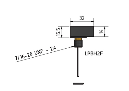 MacArtney LPBH2FNM Non-metallic LP bulkhead female