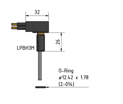 MacArtney LPBH4MTI Titanium LP bulkhead male