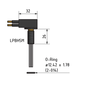 MacArtney LPBH5MTI Titanium LP bulkhead male