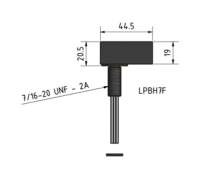 MacArtney LPBH7FAS Anodized aluminium LP bulkhead female