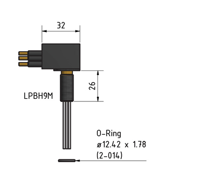 MacArtney LPBH9MNM Non-metallic LP bulkhead male